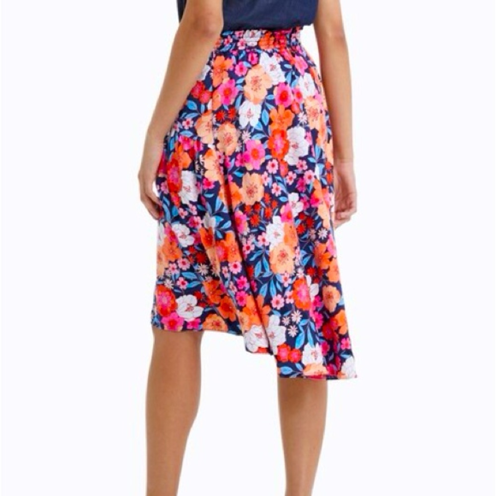 Draper James NWT Waterfall High-low Skirt in Wildflower Bouquet Size Medium - Picture 2 of 2